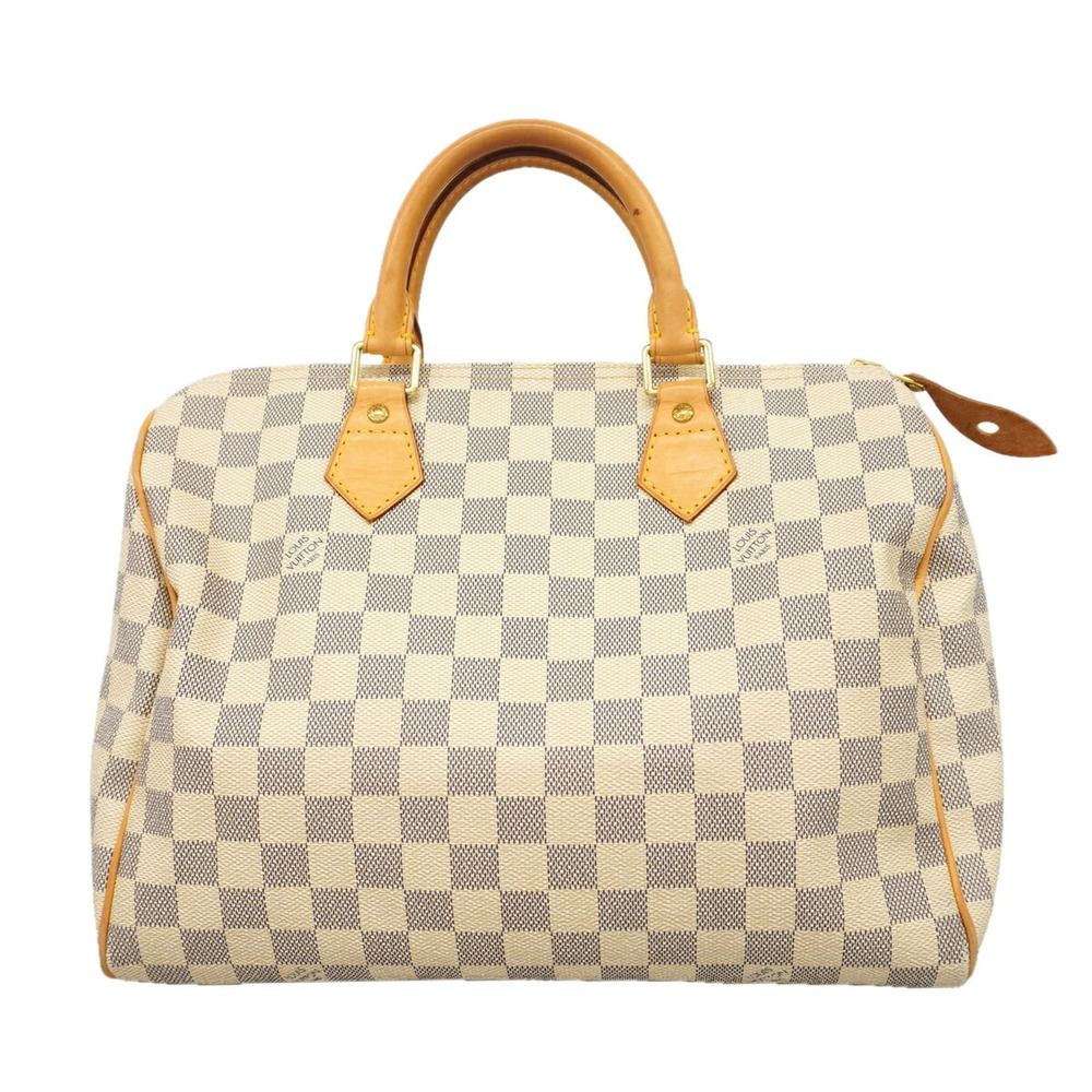 Louis Vuitton Damier Azur Speedy 30 Handbag N41370 White Women's